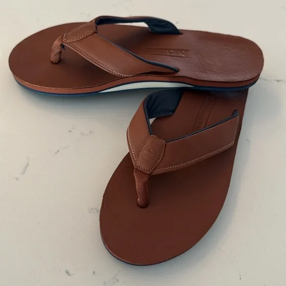 Hari Mari Clipper Tan Men’s Flip Flops US Size 11 EUR 44 New - Picture 9 of 12